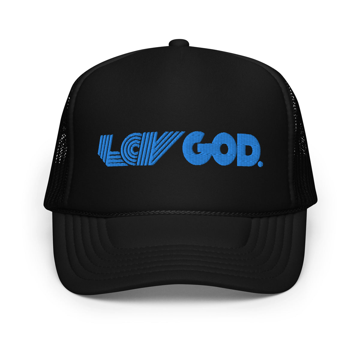 Love God - Blue Trucker Hat