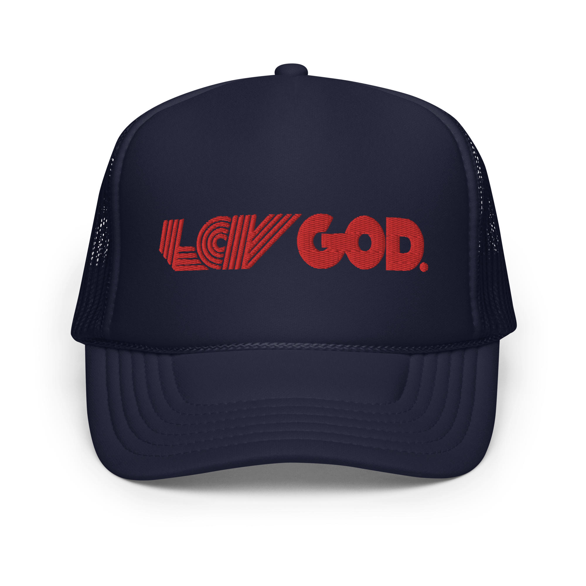 Love God - Red Trucker Hat