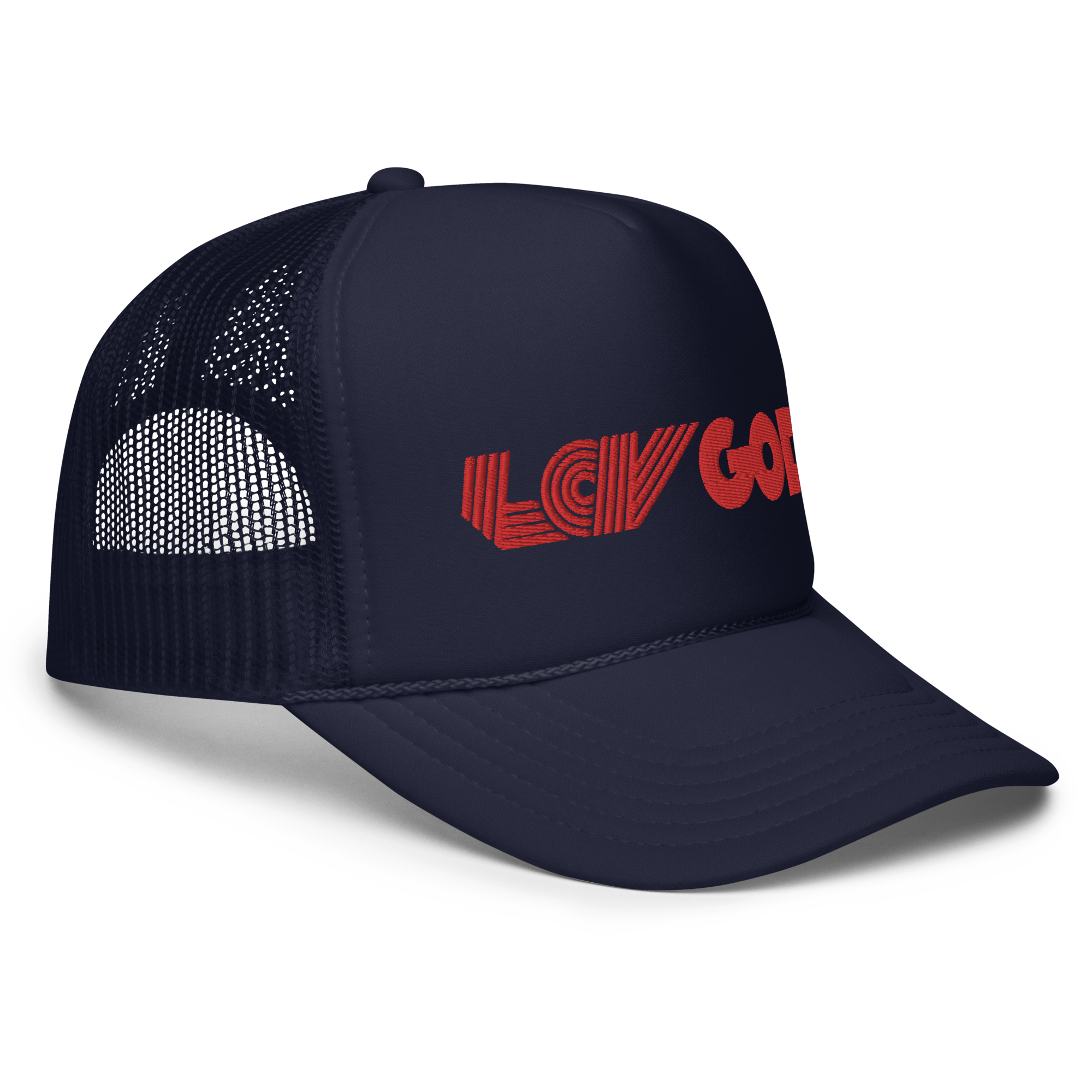 Love God - Red Trucker Hat