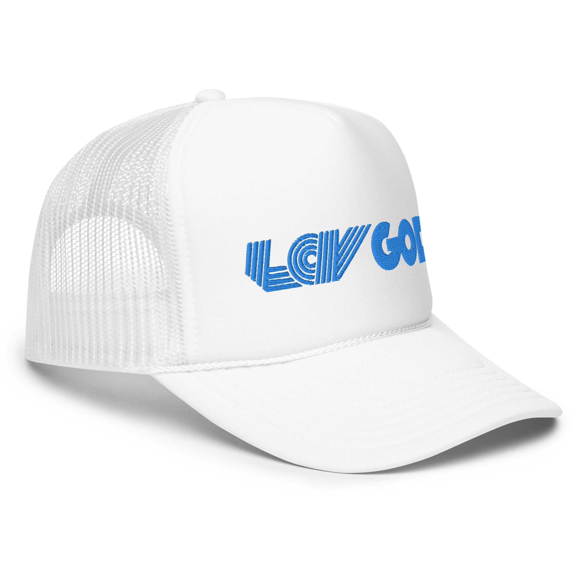 Love God - Blue Trucker Hat